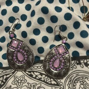 Gorgeous shiny purple earrings